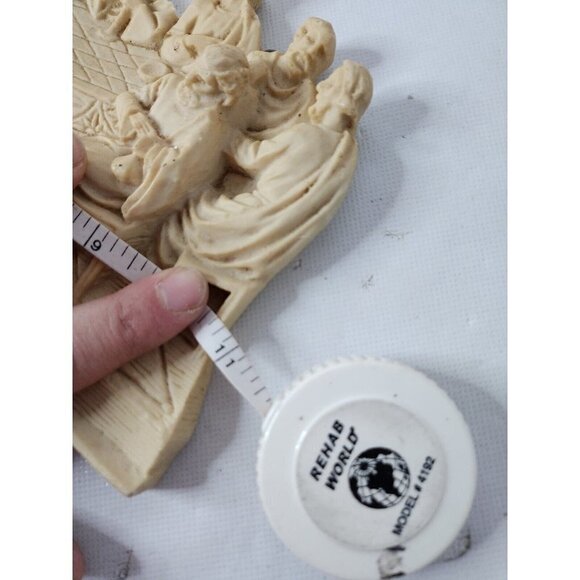 VINTAGE Jesus Christ Last Supper 3D Relief In Natural Stone Religious Wall Decor - Picture 5 of 6